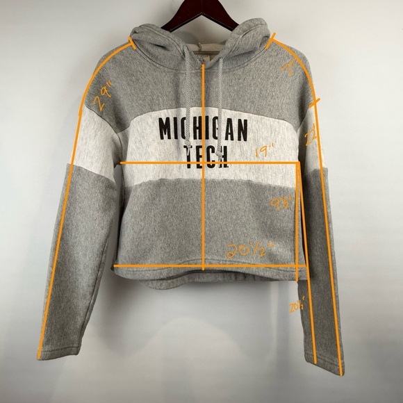 Champion Reverse Weave Michigan Tech Cropped Hoodie – Size Small - Picture 7 of 7